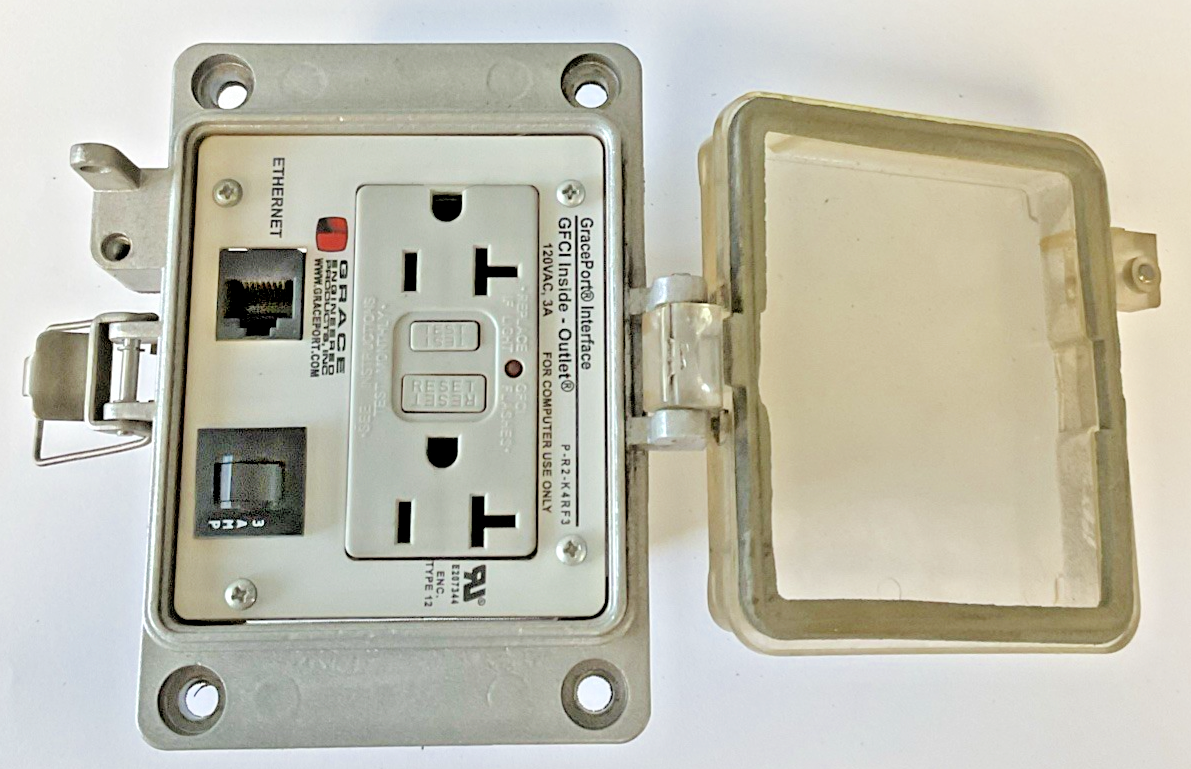 GRACEPORT P-R2-K3RF3 INTERFACE 120VAC 3A GFCI INSIDE-OUTLET
