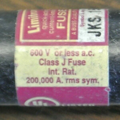 LOT of 5 / BUSSMANN JKS15 LIMITRON CLASS J QUICK-ACTING FUSE / NEW SURPLUS