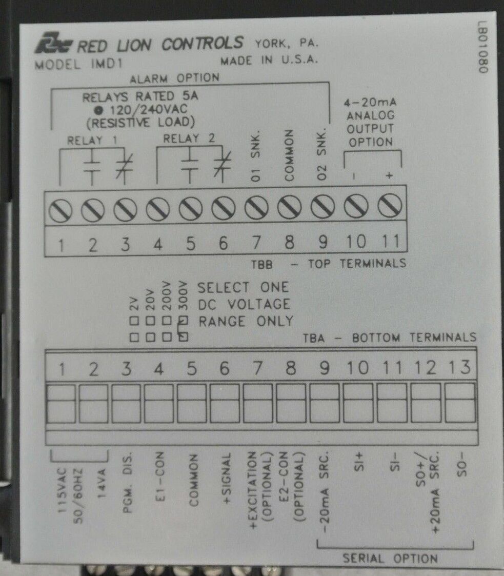 RED LION IMD10100 APOLLO INTELLIGENT DIGITAL METER / NEW SURPLUS / MCI2-R01A