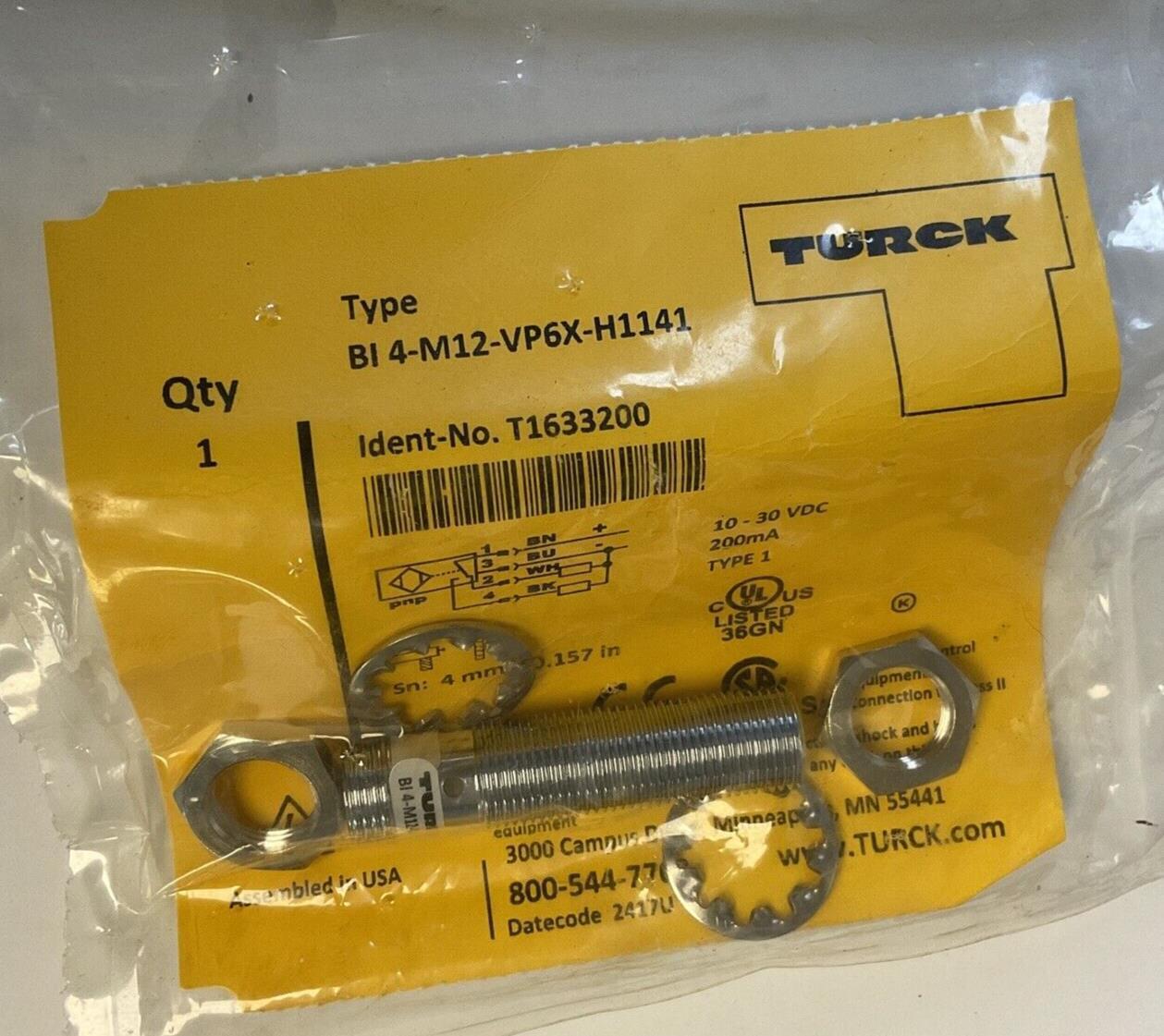 TURCK BI4-M12-VP6X-H1141 PROXIMITY SENSOR 10-30VDC 200MA 4MM