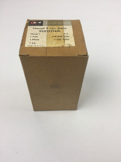 CUTLER HAMMER 9101H74A MANUAL X LINE STARTER 115/230 A.C. VOLTS 1 HP MAX