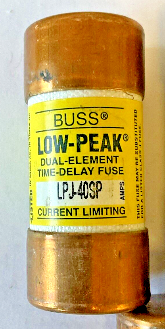 BUSSMANN LPJ-40SP LOW-PEAK FUSE 600VAC 300VDC ****LOTOF5****