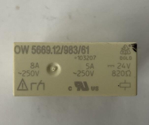 DOLD OW 5669.12/983/61 SAFETY RELAY 8A 250VAC 5A 250VAC 24VDC 820Ω