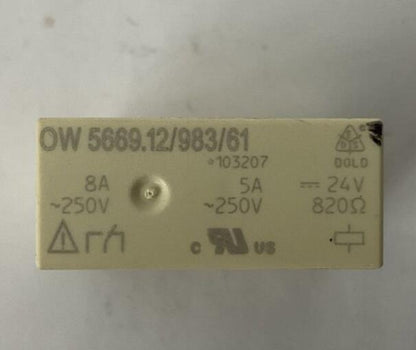 DOLD OW 5669.12/983/61 SAFETY RELAY 8A 250VAC 5A 250VAC 24VDC 820Ω