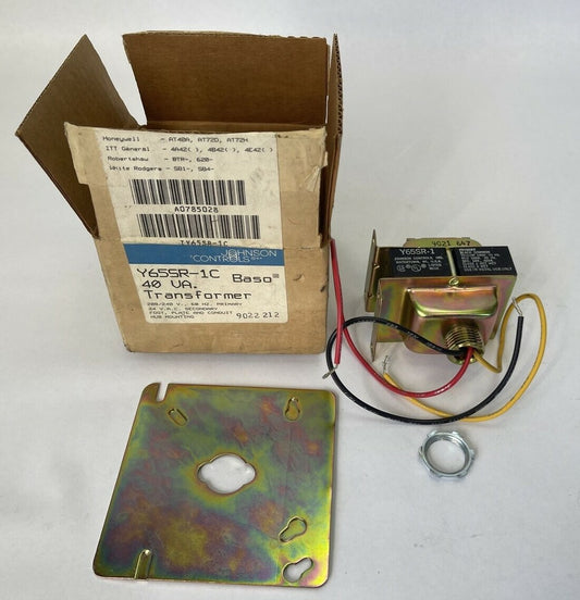JOHNSON CONTROL Y65SR-1C BASO 40VA TRANSFORMER PRI. 208/240V 60HZ SEC. 24VAC