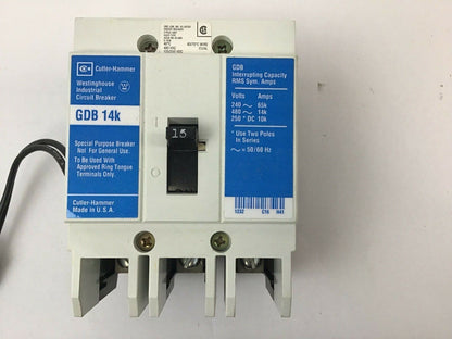 WESTINGHOUSE GDB3015DS1 3POLE 15A 14000@277/480VAC 65000@240VAC (GDB3015D)