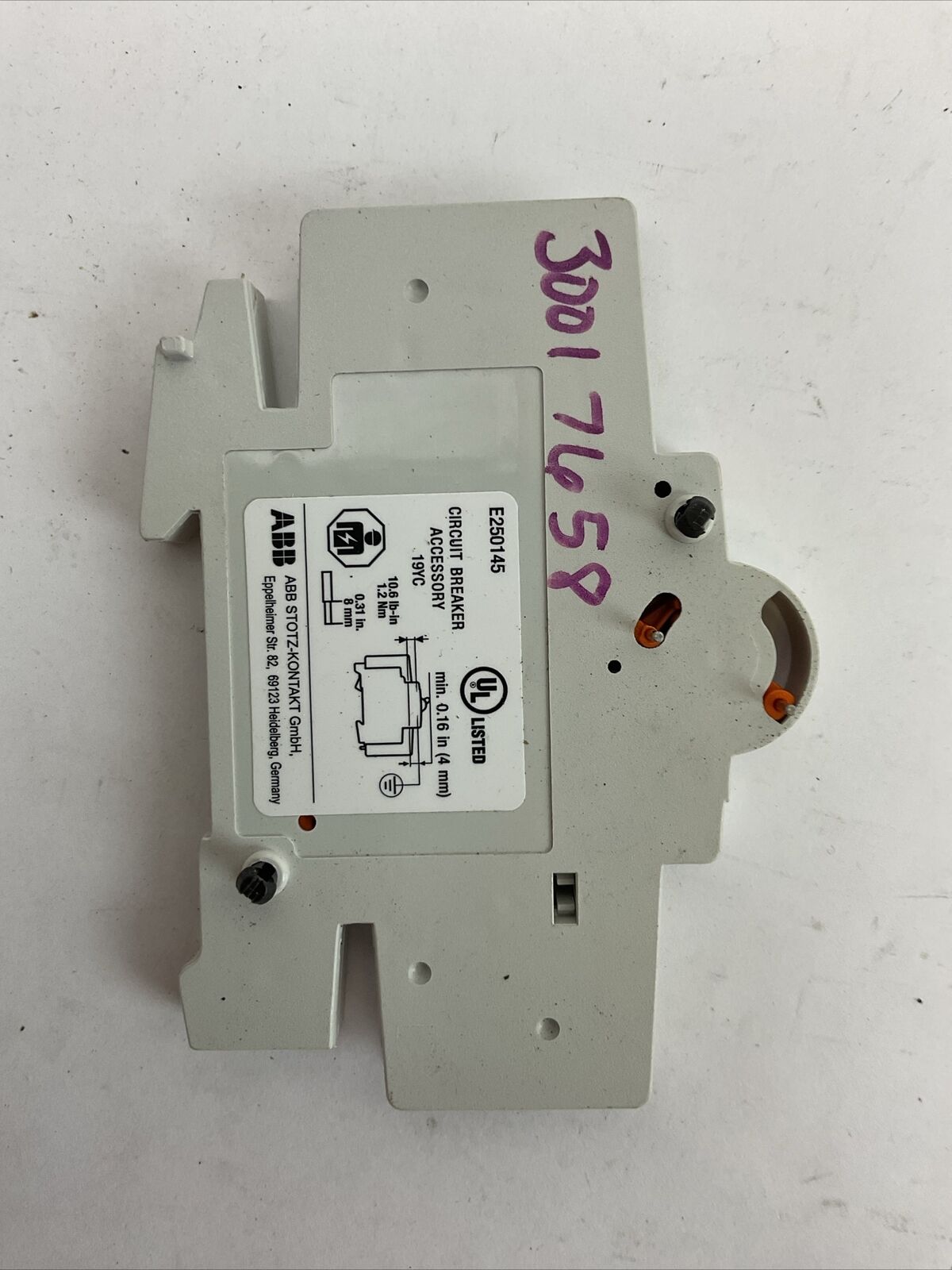 ABB S2C-H6RU AUXILIARY CONTACT (LOT OF 3)