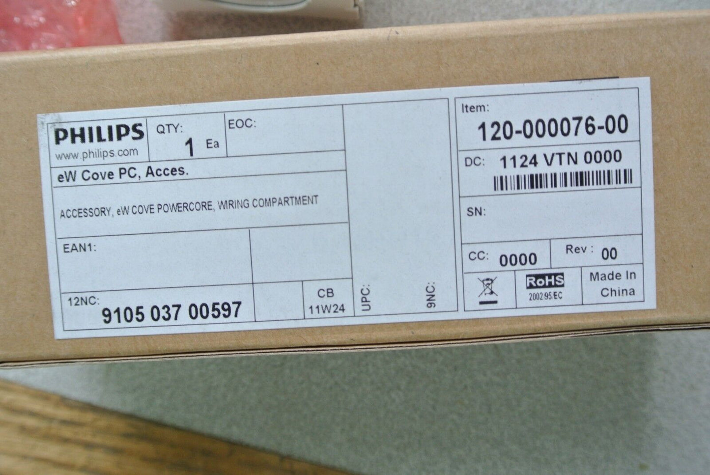 PHILIPS 120-000076-00 eW COVE POWERCORE WIRING COMPARTMENT - NEW SURPLUS