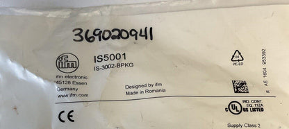 IFM IS5001 PROXIMITY SWITCH 10-30VDC 200MA