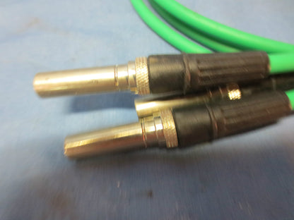 CANARE LV-61S 75-OHM 2-FOOT VIDEO COAXIAL CABLES - COAX - GREEN - LOT of 3 - 2'
