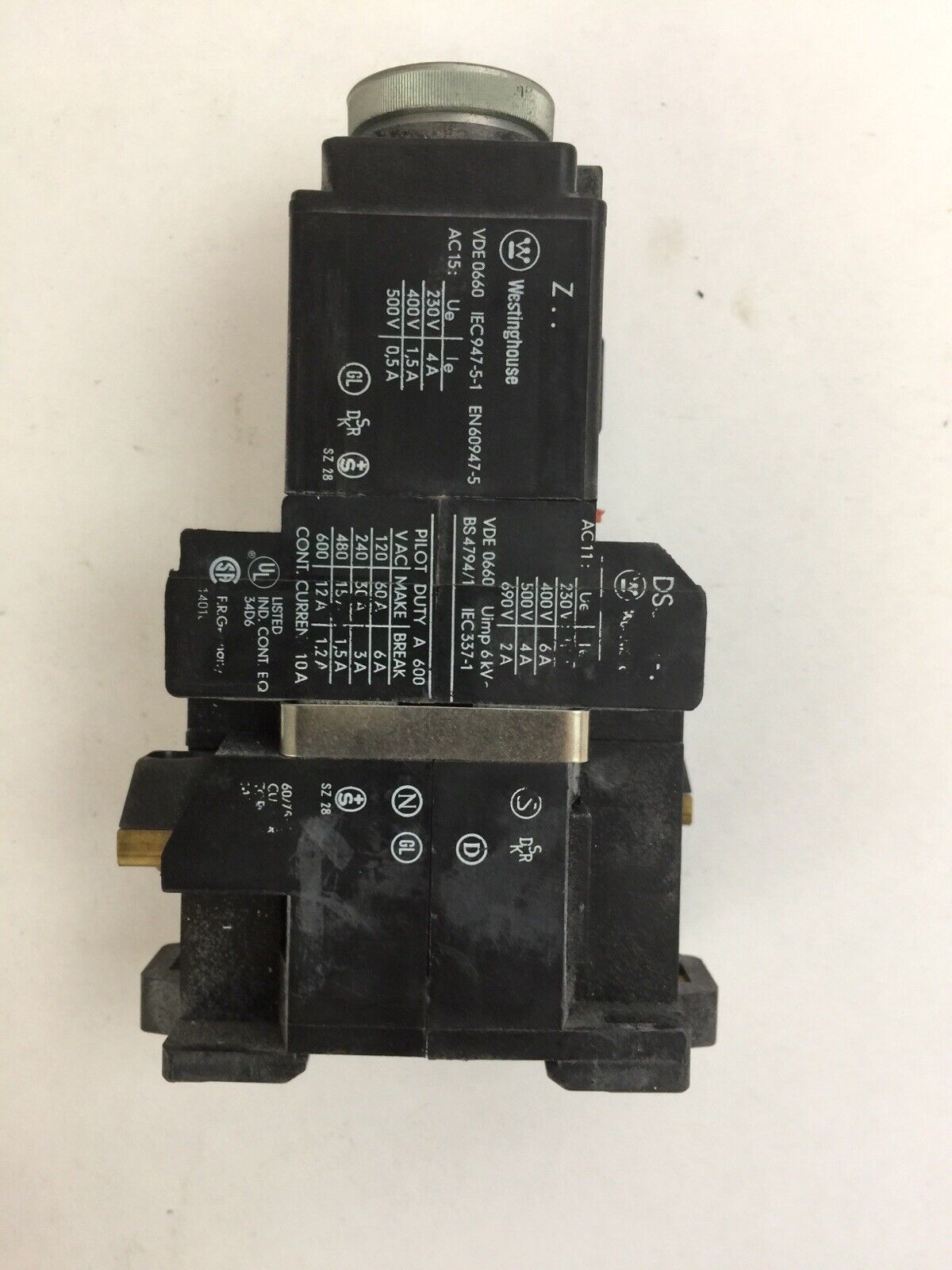 WESTINGHOUSE DSPTON-30A MODEL A PNEUMATIC TIMING RELAY 6P 0.1-30 SEC COIL 120V