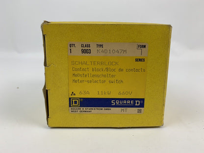 Square D 9003 K4D1047M Meter-Selector Switch