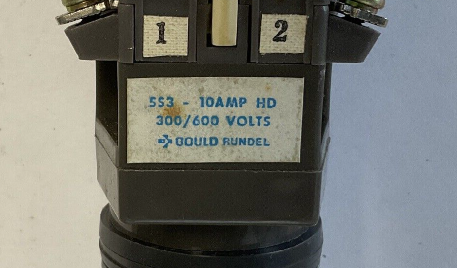 GOULD SS3 10AMP HD 300/600V KEYED SELECTOR SWITCH (NO KEY)