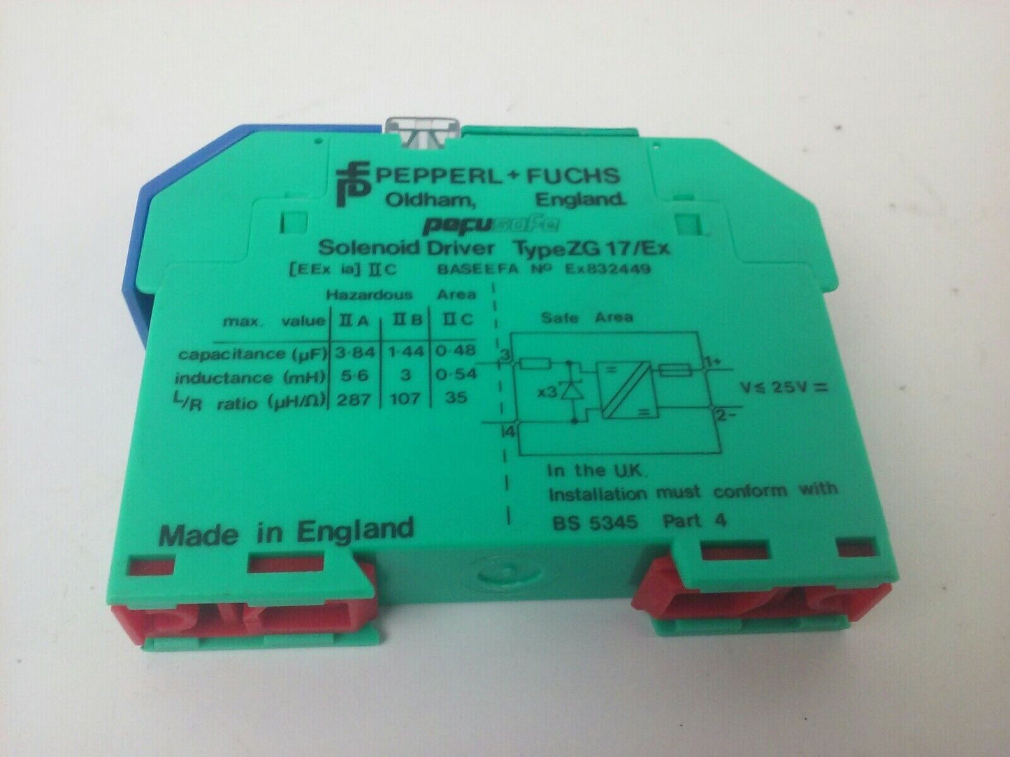 PEPPERL + FUCHS PEFUSAFE SOLENOID DRIVER ZG17/EX / 832449