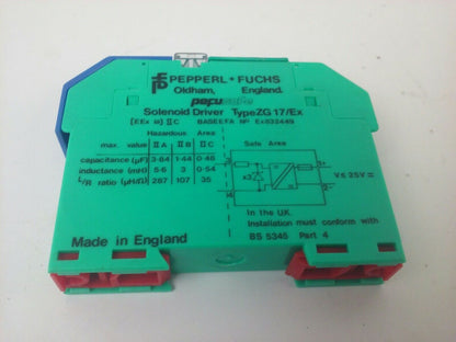 PEPPERL + FUCHS PEFUSAFE SOLENOID DRIVER ZG17/EX / 832449