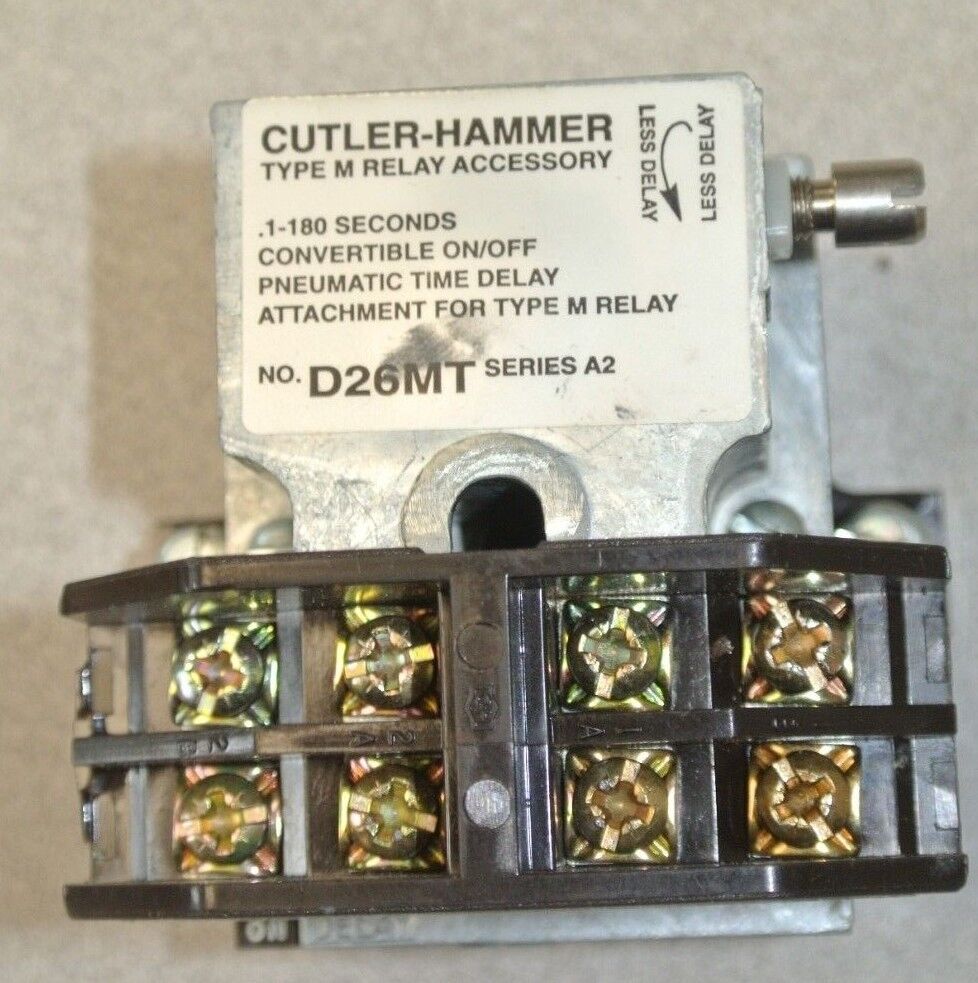 CUTLER-HAMMER D26MTE / TYPE M PNEUMATIC TIMER ATTACHMENT - ON DELAY