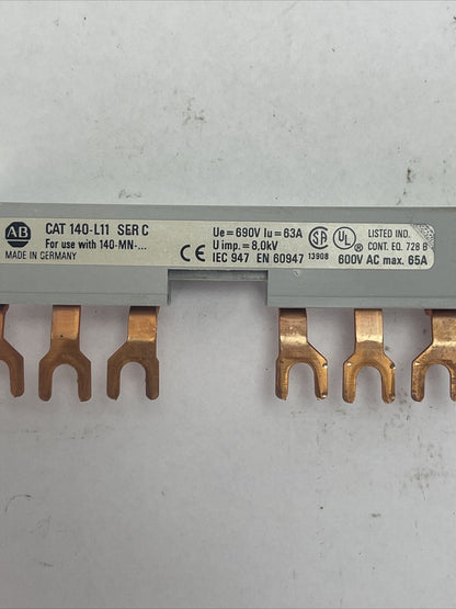 ALLEN BRADLEY 140-L11 COMMON TERMINAL LINK 65A 600VAC SER C (LOT OF 4)