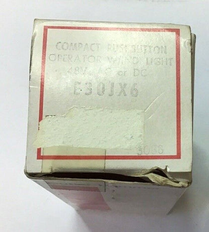CUTLER-HAMMER E30JX6 PUSHBUTTON OPERATOR W/INDICATING LIGHT 48VAC/DC