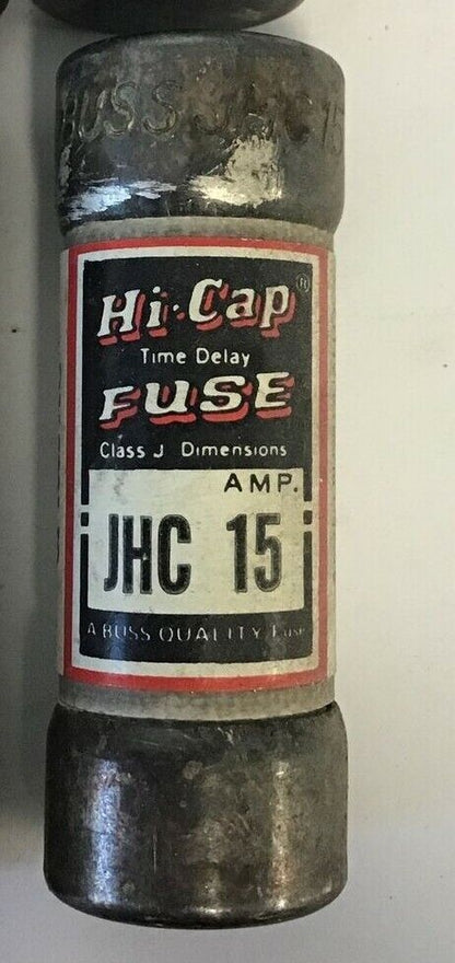 BUSS JHC 15 HI-CAP FUSE 600VAC TIME DELAY 15A CLASS J ****LOTOF10****