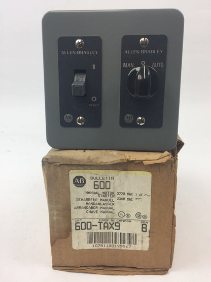 ALLEN BRADLEY 600-TAX9 MANUAL MOTOR STARTER SERIES B