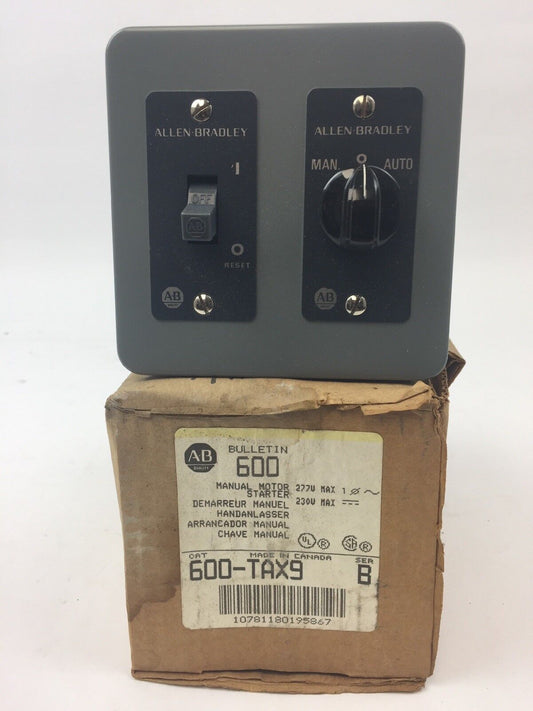 ALLEN BRADLEY 600-TAX9 MANUAL MOTOR STARTER SERIES B