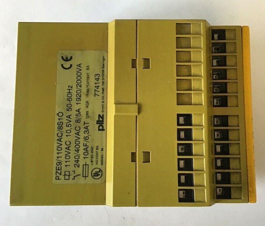 PILZ PZE9 110VAC/8S1O SAFTEY RELAY 110VAC 10,5VA 50-60HZ