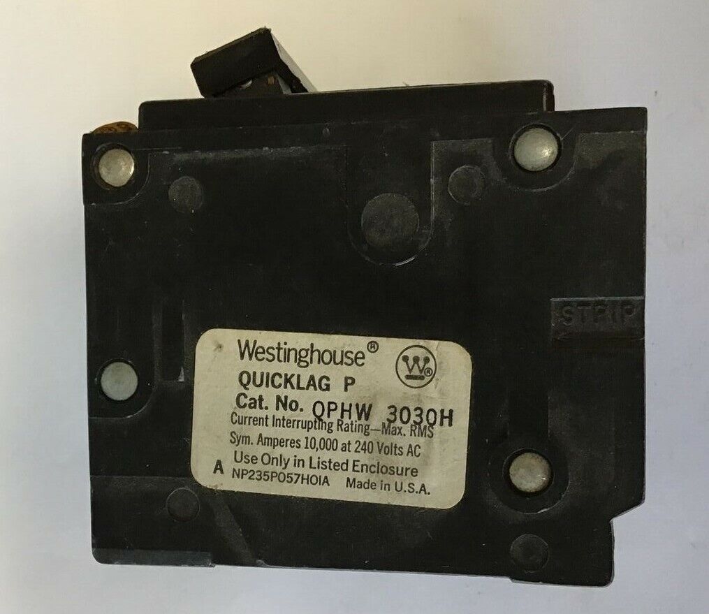 WESTINGHOUSE QPHW3030H CIRCUIT BREAKER 240VAC 3POLE