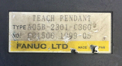 FANUC A05B-2301-C360 TEACH PENDANT SCRATCH IN GLASS