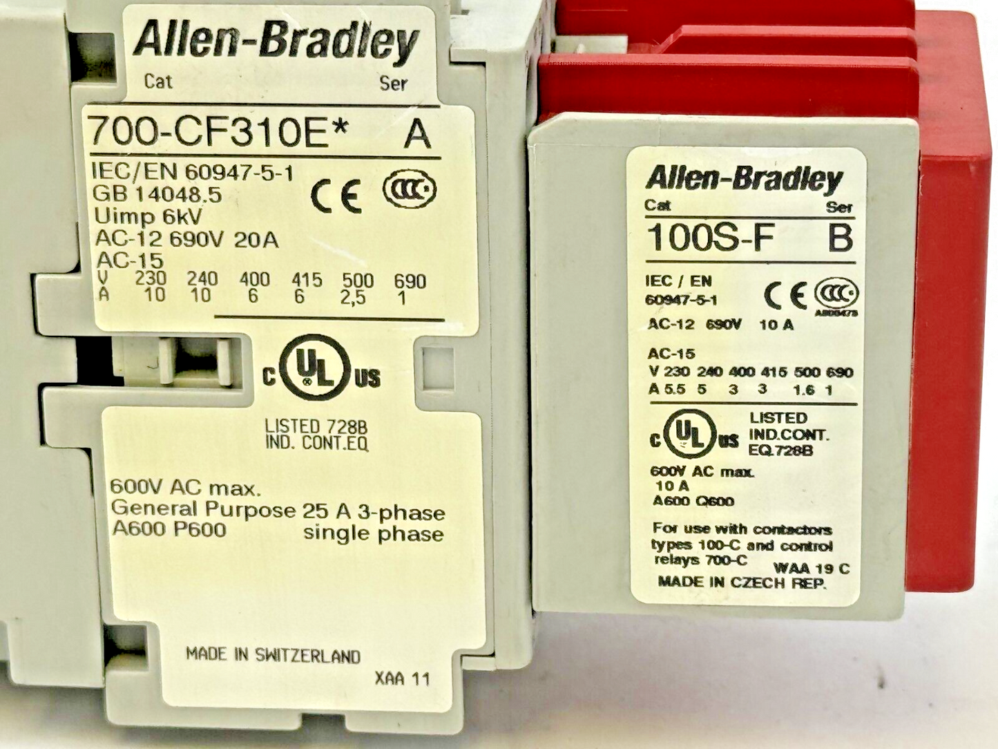 ALLEN BRADLEY - 700S-CF620EJC - SERIES A - GUARDMASTER SAFETY RELAY - 24V DC