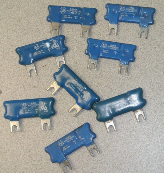 LOT of 8 / ALLEN-BRADLEY 599-K04 Ser B SURGE SUPPRESSOR / 120VAC / SIZE 0, 1, 2