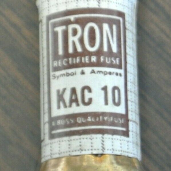 LOT of 9 / BUSS / TRON KAC-10 RECTIFIER FUSE / 10A / 600V / NEW SURPLUS