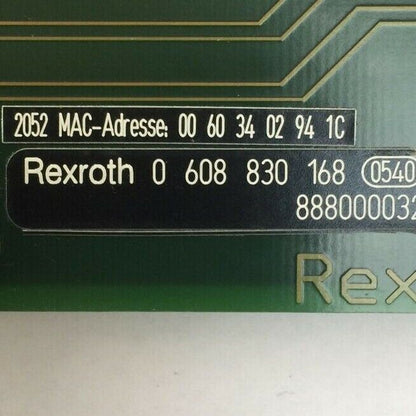 REXROTH 3 608 860 258 SMETH ETHERNET MODULE HW VERSION 2.1 0 608 830 168