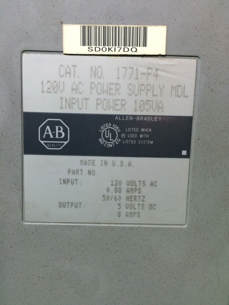 ALLEN-BRADLEY 1771-P4 POWER SUPPLY