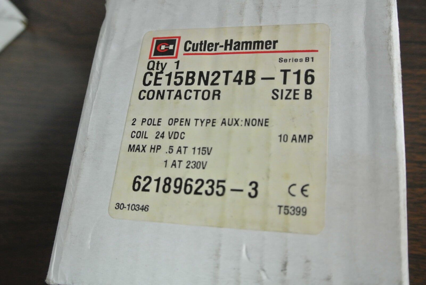 CUTLER-HAMMER CE15BN2T4B-T16 - SIZE B CONTACTOR - 24V COIL - NEW SURPLUS