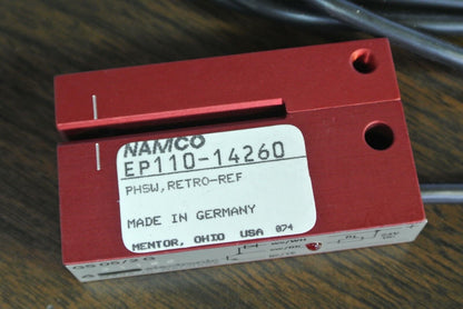 NAMCO EP110-14260 PHOTOELECTRIC SLOT SENSOR - RETRO-REFLECTIVE - GS05/2G LEUZE