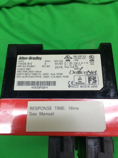 ALLEN BRADLEY 1791DS-IB12 SERIES A COMPACT BLOCK INPUT MODULE 12 INPUT