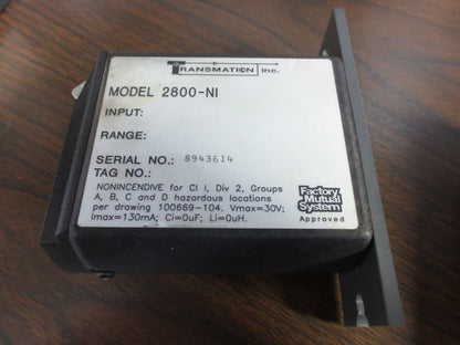 TRANSMATION 2800-NI TEMPERATURE CONTROLLER