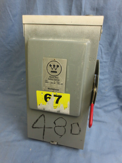 WESTINGHOUSE RHF-361 HEAVY DUTY FUSIBLE SAFETY SWITCH - 600V 30A