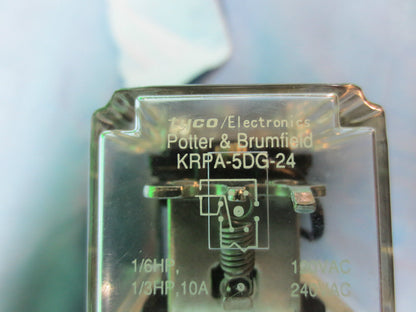 POTTER & BRUMFIELD / TYCO KRPA-5DG-24 RELAY - BEAUTIFUL!