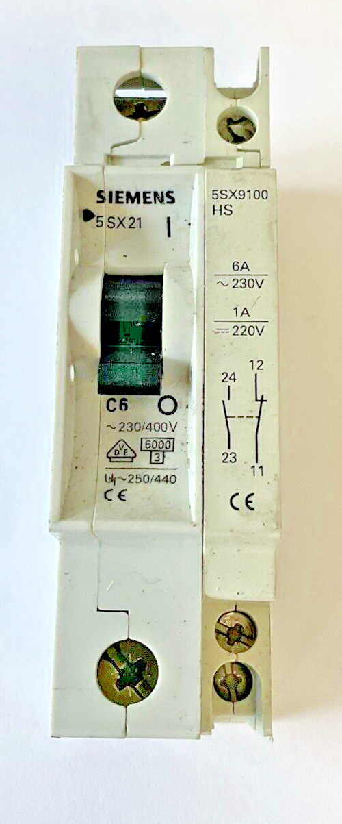 SIEMENS 5SX2 C6,B6 5SX9100 CIRCUIT BREAKER 230/400V****LOTOF6***