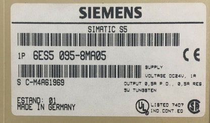 SIEMENS 1P 6ES5 095-8MA05 PROGRAMMABLE CONTROLLER  SIMATIC S5 MODULE