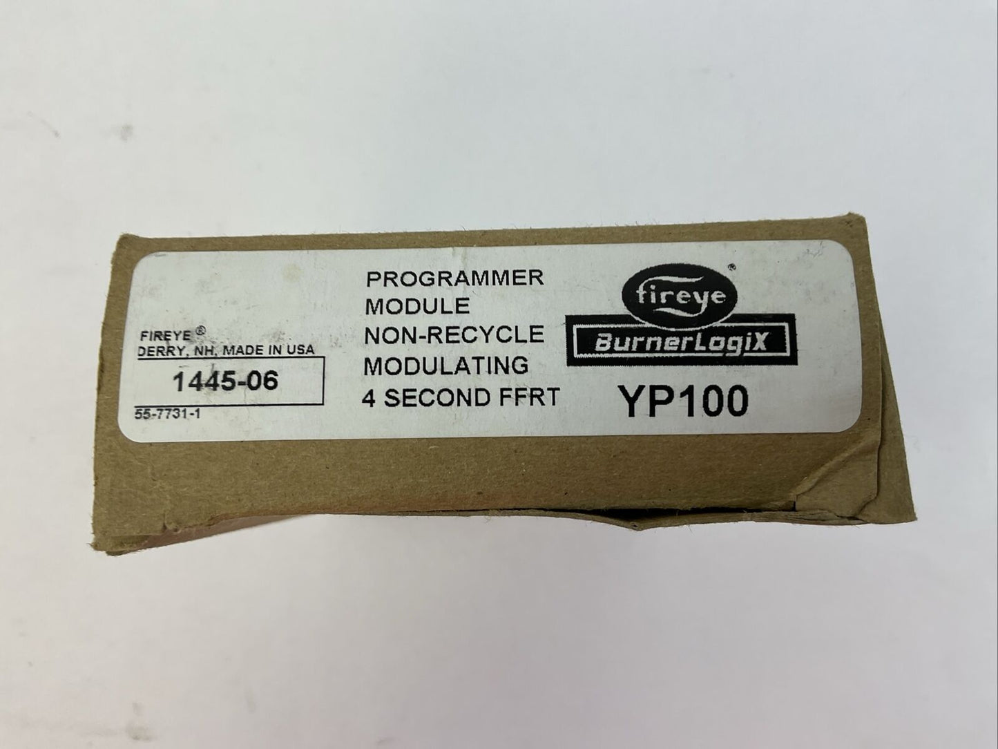 FIREYE YP100 PROGRAMMER MODULE NON-RECYCLE MODULATING 4 SECONDS FFRT