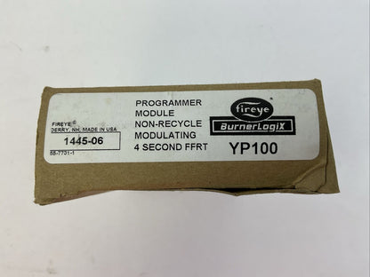 FIREYE YP100 PROGRAMMER MODULE NON-RECYCLE MODULATING 4 SECONDS FFRT