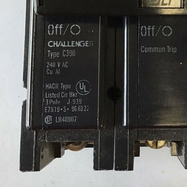 CHALLENGER TYPE C390 CIRCUIT BREAKER 240VAC HACR