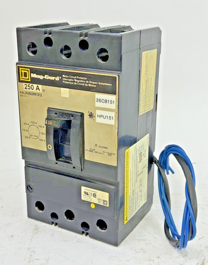 SQUARE D - KAL3625025M1212 -MAG-GARD CIRCUIT BREAKER W/ AUX - 250A/3 POLE/600VAC
