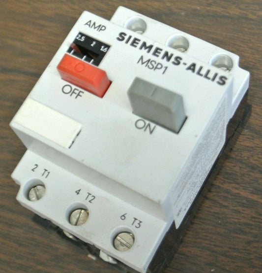 SIEMENS-ALLIS MSP10GA11 MANUAL STARTER PROTECTOR / 1.6-2.5A  / NEW SURPLUS