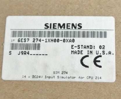 SIEMENS 6ES7 274-1XH00-0XA0 - 14x 24VDC INPUT SIMULATOR for CPU 214  NEW SURPLUS