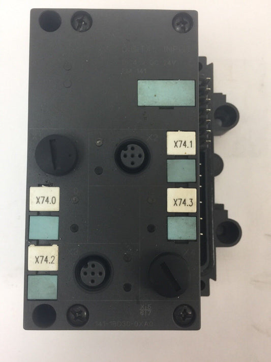 SIEMENS 1P 6ES7 141-1BD30-0XA0 SIMATIC S7 DIGITAL INPUT MODULE 4 X DC 24V