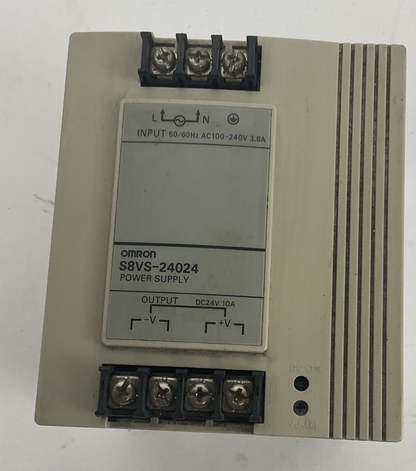 OMRON S8VS-24024 POWER SUPPLY 100-240VAC 3.8A 50/60HZ
