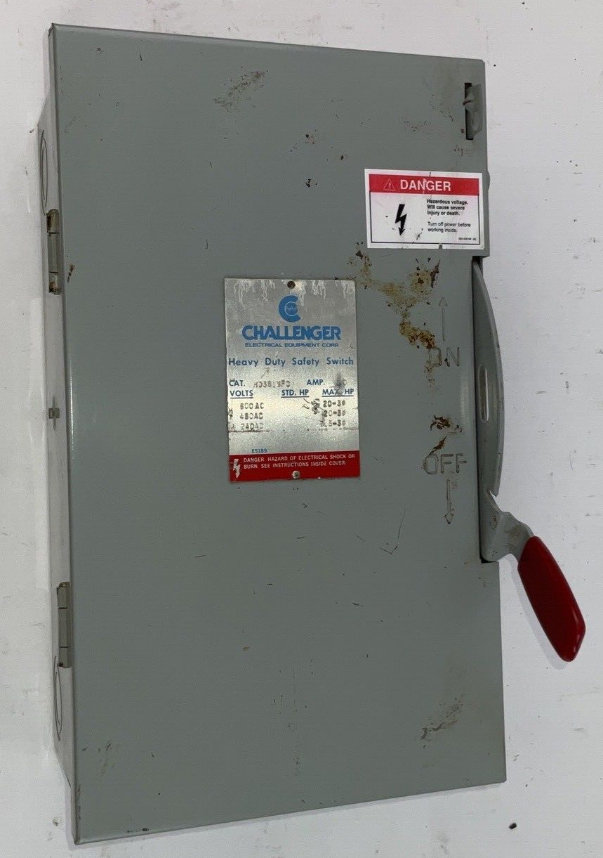 CHALLENGER HD361NFC SAFETY SWITCH 600VAC 30A 30HP TYPE1